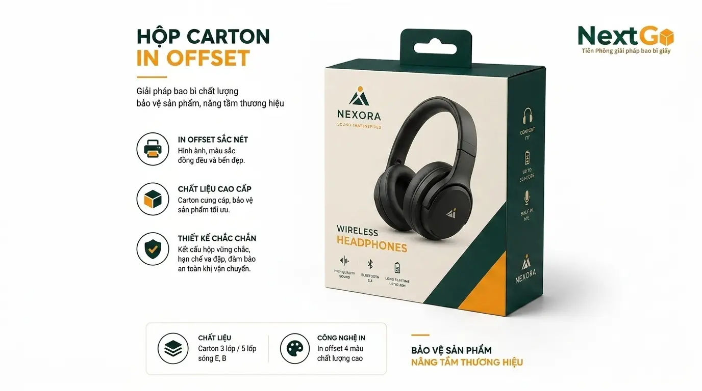 Hộp Carton Sóng Bồi (In Offset) 