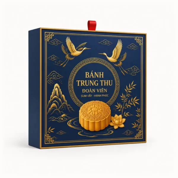 Hộp Cứng Rút Bánh Trung Thu Ép Kim