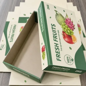 Hộp Carton Sóng Nắp Rời Đựng Trái Cây