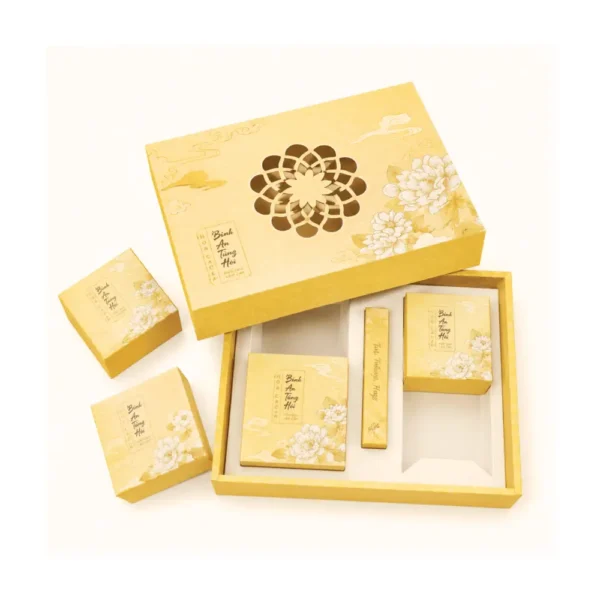 Hộp Cứng Có Cửa Sổ Đựng Bánh Trung Thu HC270