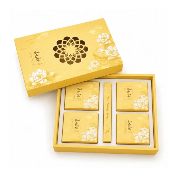Hộp Cứng Có Cửa Sổ Đựng Bánh Trung Thu HC270