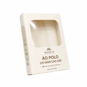 Hộp Giấy Mềm Có Cửa Sổ Đựng Áo Polo