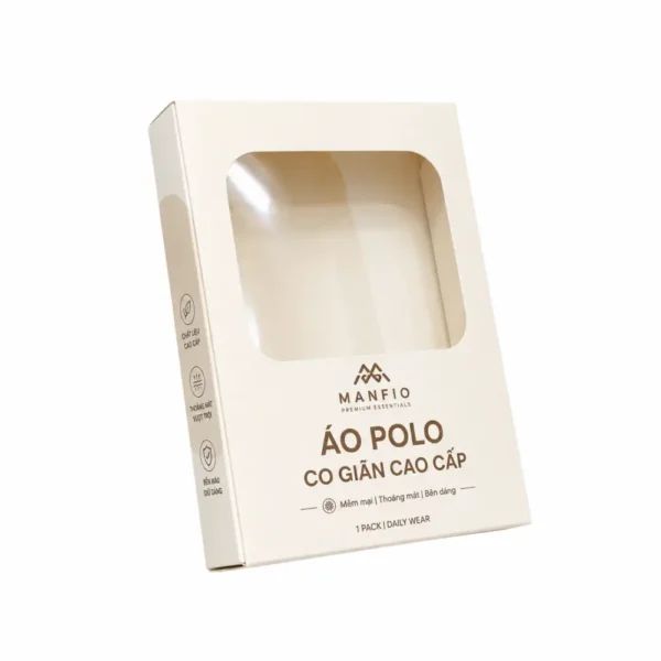 Hộp Giấy Mềm Có Cửa Sổ Đựng Áo Polo