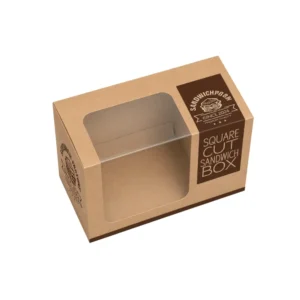 Hộp Giấy Kraft Có Cửa Sổ Đựng Sandwich