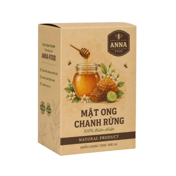 Hộp Giấy Kraft Nắp Gài Đựng Mật Ong