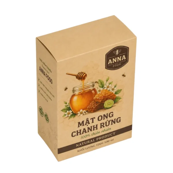 Hộp Giấy Kraft Nắp Gài Đựng Mật Ong