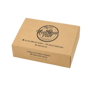 Hộp Giấy Kraft Nắp Gài Đựng Nem Chua Rán
