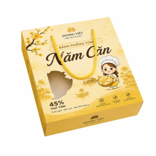 Hộp Giấy Mềm Có Cửa Sổ Đựng Bánh Phồng Tôm