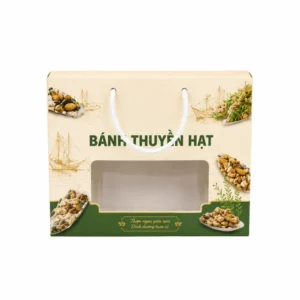 Hộp Giấy Mềm Có Cửa Sổ Đựng Bánh Mứt Tết