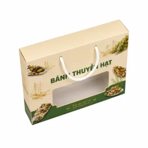 Hộp Giấy Mềm Có Cửa Sổ Đựng Bánh Mứt Tết