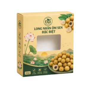 Hộp Giấy Mềm Có Cửa Sổ Đựng Long Nhãn Hạt Sen