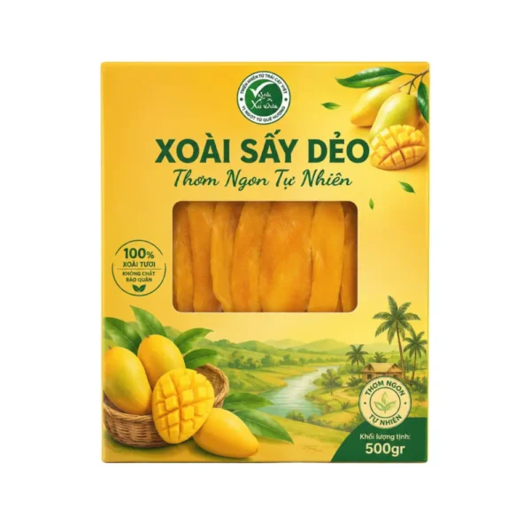 Hộp Giấy Mềm Có Cửa Sổ Đựng Trái Cây Sấy