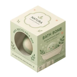 Hộp Giấy Mềm Có Cửa Sổ Tròn Đựng Bath Bomb