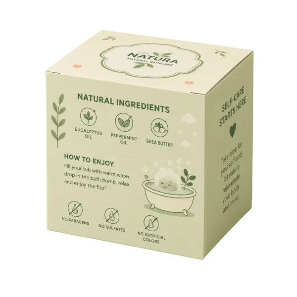 Hộp Giấy Mềm Có Cửa Sổ Tròn Đựng Bath Bomb