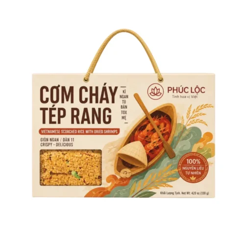 Hộp Giấy Mềm Có Quai Xách Đựng Cơm Cháy