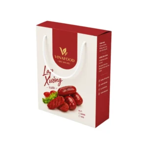 Hộp giấy mềm có quai xách đựng lạp xưởng