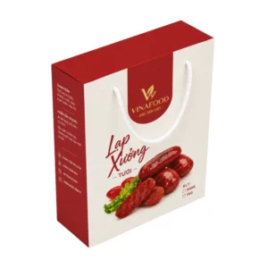 Hộp Giấy Mềm Có Quai Xách Đựng Lạp Xưởng