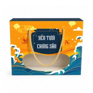 Hộp Giấy Mềm Có Quai Xách Đựng Yến