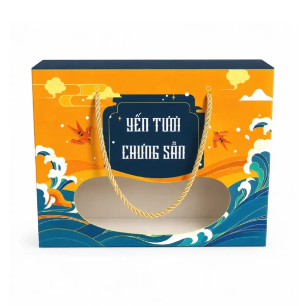 Hộp Giấy Mềm Có Quai Xách Đựng Yến