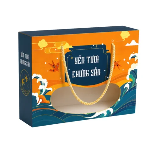 Hộp Giấy Mềm Có Quai Xách Đựng Yến