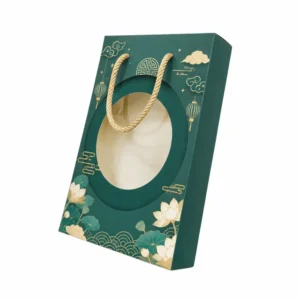 Hộp Giấy Mềm Cửa Sổ Oval Đựng Bánh Trung Thu