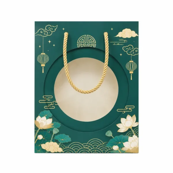 Hộp Giấy Mềm Cửa Sổ Oval Đựng Bánh Trung Thu