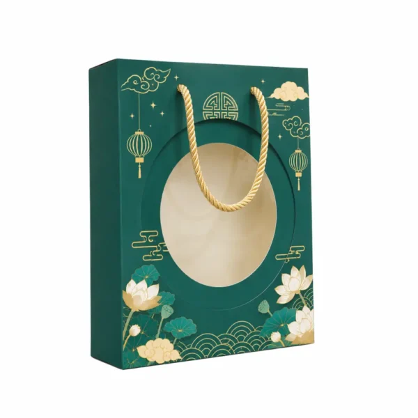 Hộp Giấy Mềm Cửa Sổ Oval Đựng Bánh Trung Thu