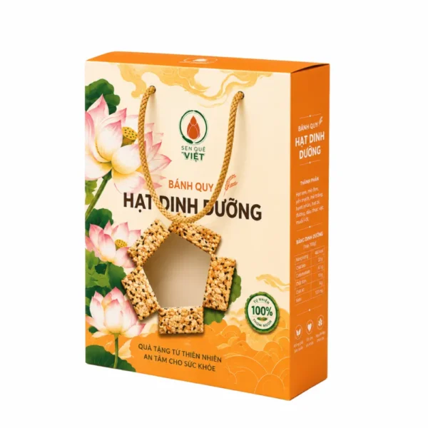Hộp Giấy Mềm Cửa Sổ Lục Giác Đựng Bánh Quy Hạt