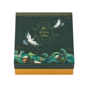 Hộp Giấy Mềm Đựng Bánh Trung Thu Họa Tiết Hạc