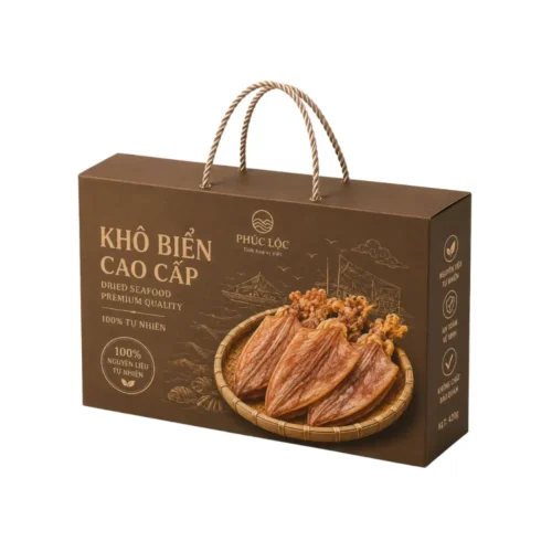 Hộp Giấy Mềm Có Quai Xách Đựng Hải Sản
