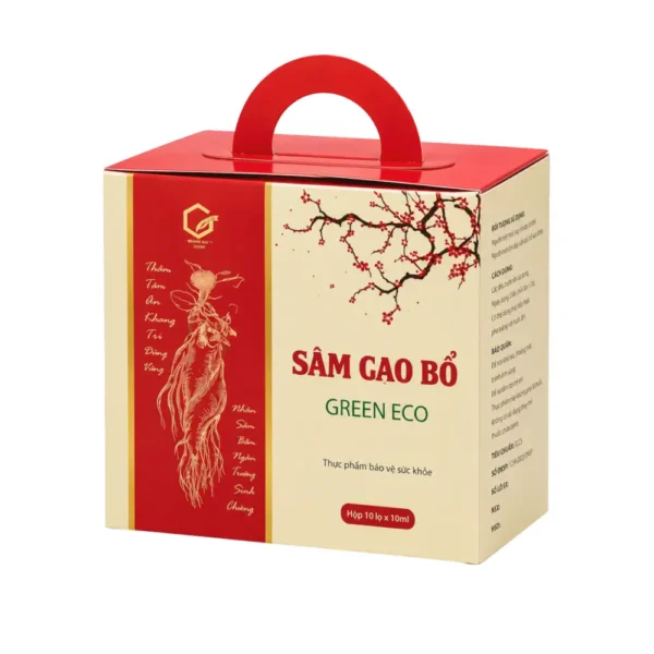 Hộp Giấy Mềm Đựng Sâm Có Quai Xách