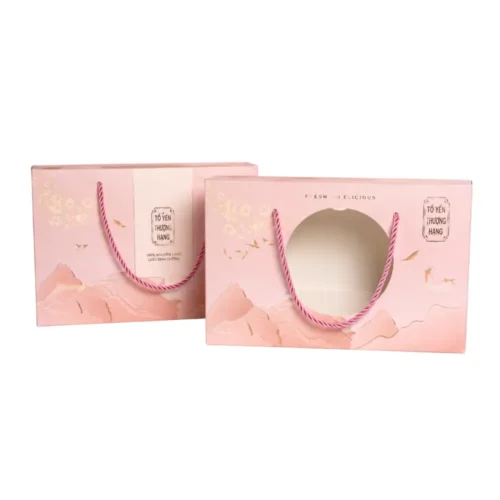 Hộp giấy mềm có quai đựng yến sào