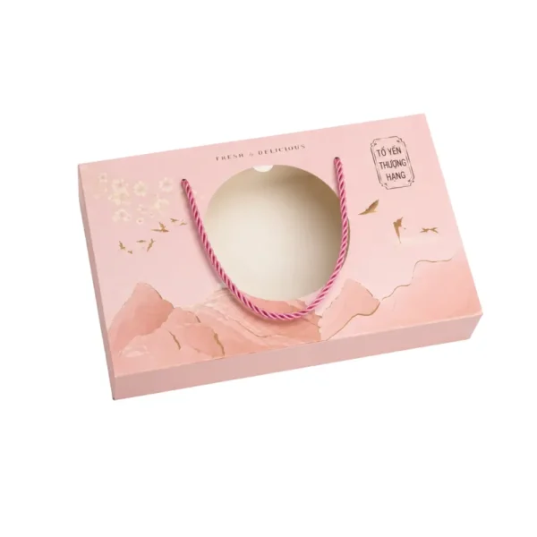 Hộp Giấy Mềm Có Quai Xách Đựng Yến Sào