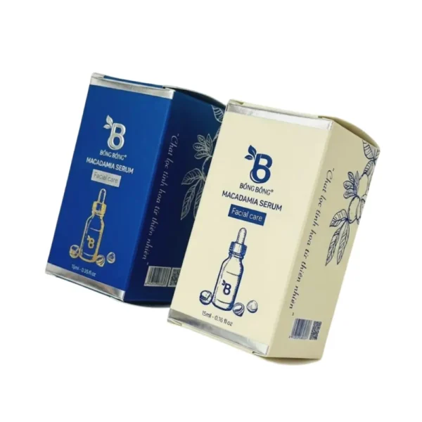Hộp Giấy Mềm Ép Kim Đựng Serum