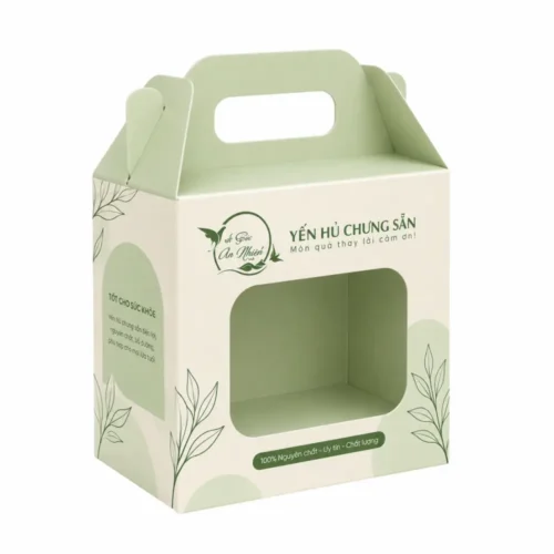 Hộp Giấy Mềm Khoét Quai Có Cửa Sổ