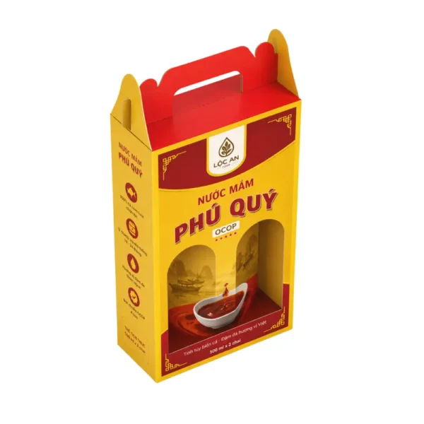 Hộp Giấy Mềm Khoét Quai Có Cửa Sổ Đựng Nước Mắm