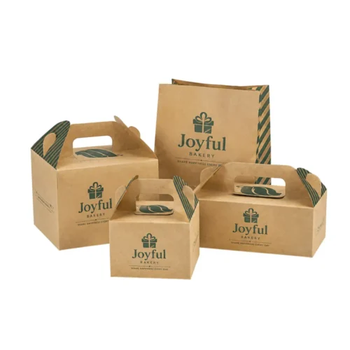 Hộp Giấy Mềm Kraft Khoét Quai Đựng Bánh