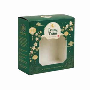 Hộp Giấy Mềm Nắp Gài Có Cửa Sổ Đựng Bánh Trung Thu
