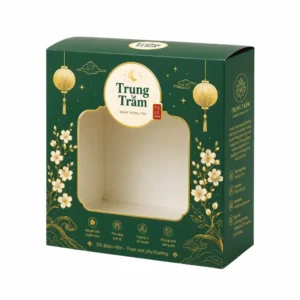 Hộp Giấy Mềm Nắp Gài Có Cửa Sổ Đựng Bánh Trung Thu