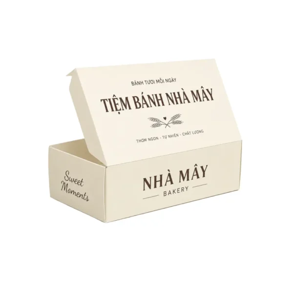 Hộp Giấy Mềm Nắp Gài Đựng Bánh