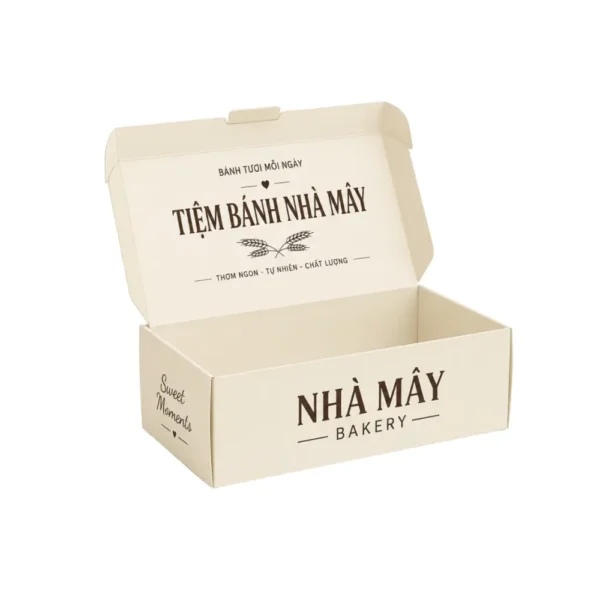 Hộp Giấy Mềm Nắp Gài Đựng Bánh