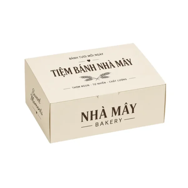 Hộp Giấy Mềm Nắp Gài Đựng Bánh