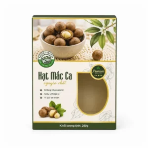 Hộp Giấy Mềm Nắp Gài Đựng Hạt Macca