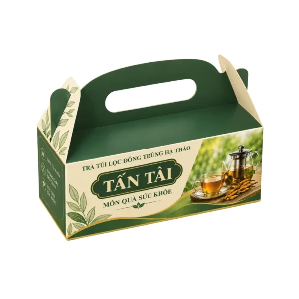 Hộp Giấy Mềm Nắp Gài Đựng Trà