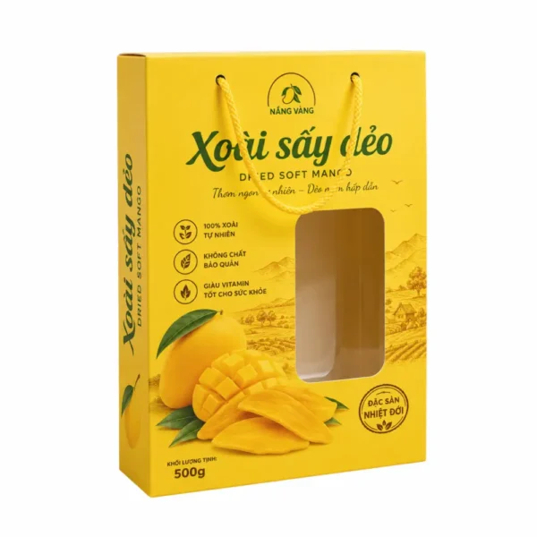 Hộp Giấy Mềm Nắp Gài Đựng Trái Cây Sấy