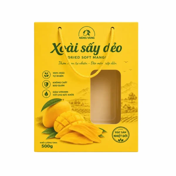 Hộp Giấy Mềm Nắp Gài Đựng Trái Cây Sấy