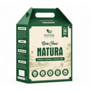 Hộp Giấy Mềm Nắp Gài Khoét Quai Đựng Nem Chua