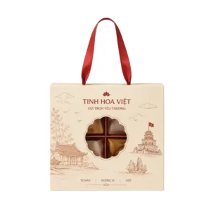 Hộp Giấy Mềm Quai Ruy Băng Đựng Bánh Trung Thu