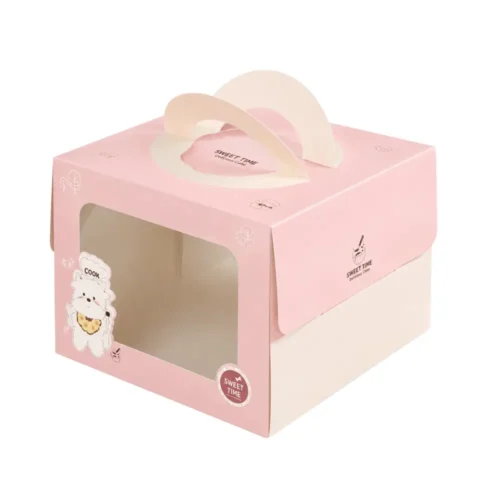 Hộp Giấy Mềm Quai Xách Đựng Bánh Kem