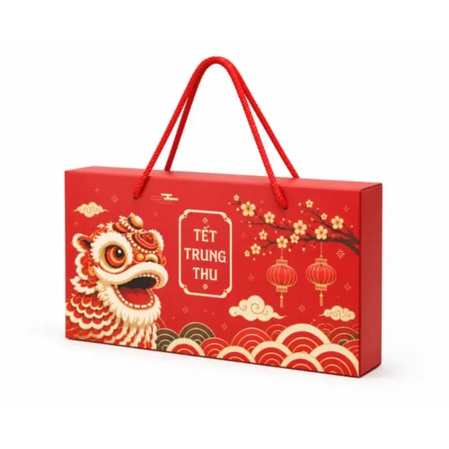 Hộp Giấy Mềm Quai Xách Đựng Bánh Trung Thu